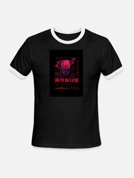 Rogue Black - Men's Ringer T-Shirt - black/white