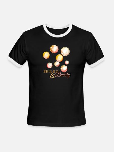 Bubbles - Men's Ringer T-Shirt - black/white