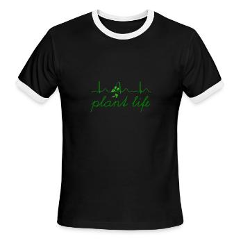 Plant life pothos heartbeat - Men's Ringer T-Shirt - black/white - Front - Jackson (183cm)