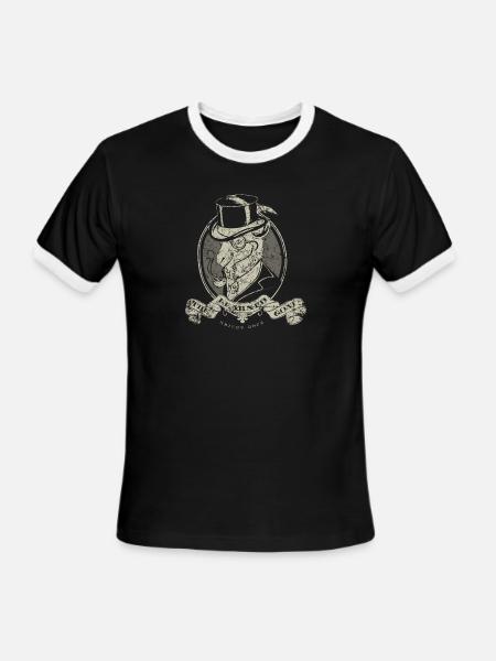 The Learned Goat - Men's Ringer T-Shirt - black/white