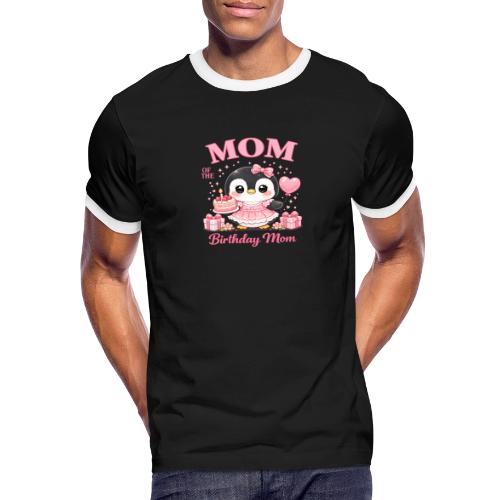 Cute Penguin Birthday Mom Kawaii Cake Balloon Gift - Men's Ringer T-Shirt