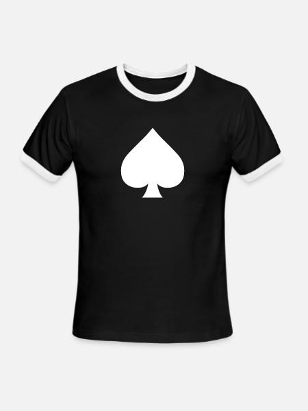 Spades - Men's Ringer T-Shirt - black/white