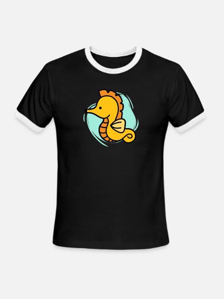 Cute Ba 1 1 - Men's Ringer T-Shirt - black/white