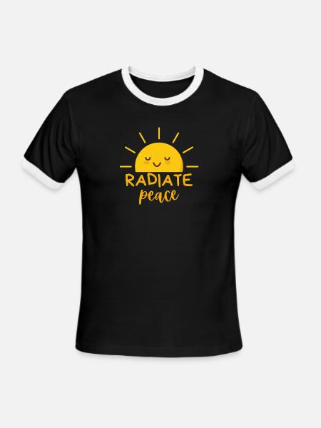Radiate Peace - Men's Ringer T-Shirt - black/white