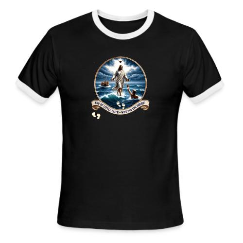 Walking On Water Faith T Shirt, Christian Miracle - Men's Ringer T-Shirt