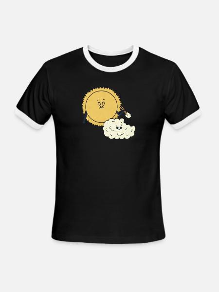 Light Meal girl - Men's Ringer T-Shirt - black/white
