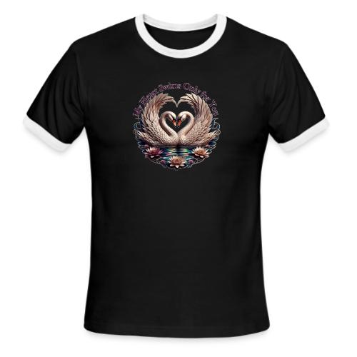 My Heart Swims Only for You Swan Heart T-Shirt - Men's Ringer T-Shirt