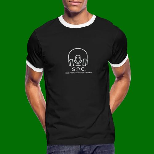 SPC Logo White - Men's Ringer T-Shirt