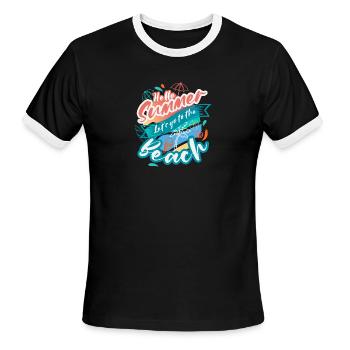 hello summer - Men's Ringer T-Shirt - black/white - Front - Jackson (183cm)