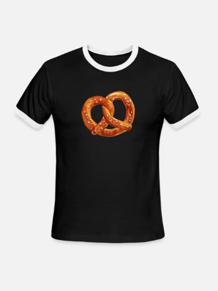 Salted Pretzel - Men's Ringer T-Shirt - black/white