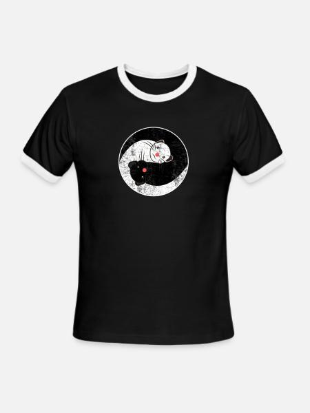 Ferret Harmony - Men's Ringer T-Shirt - black/white