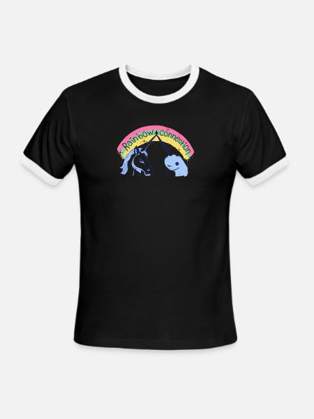 Rainbow Connection - Men's Ringer T-Shirt - black/white