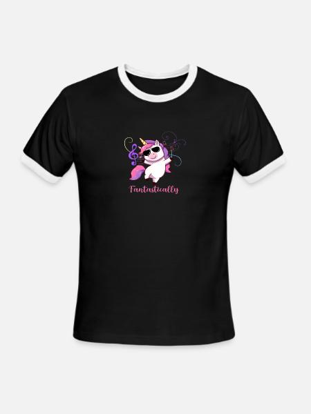 Fantastically - Men's Ringer T-Shirt - black/white