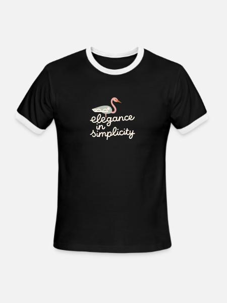 Elegance in simplicity - Men's Ringer T-Shirt - black/white