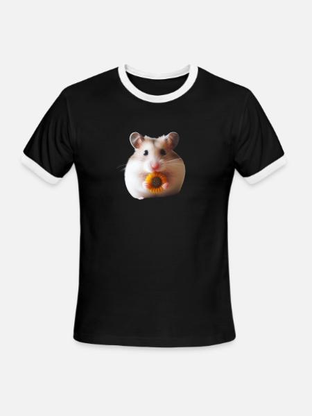 Seeds & Hamsters - Men's Ringer T-Shirt - black/white