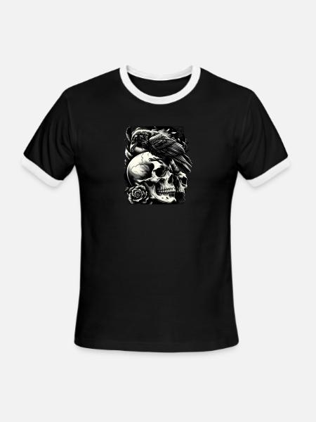 Gothic Guardian - Men's Ringer T-Shirt - black/white