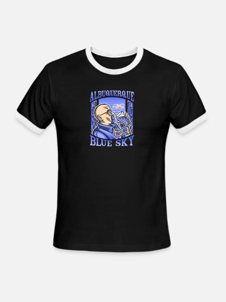 Albuquerque Blue Sky - Men's Ringer T-Shirt - black/white