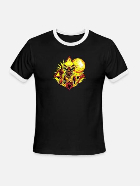 IlluminET153 - Men's Ringer T-Shirt - black/white