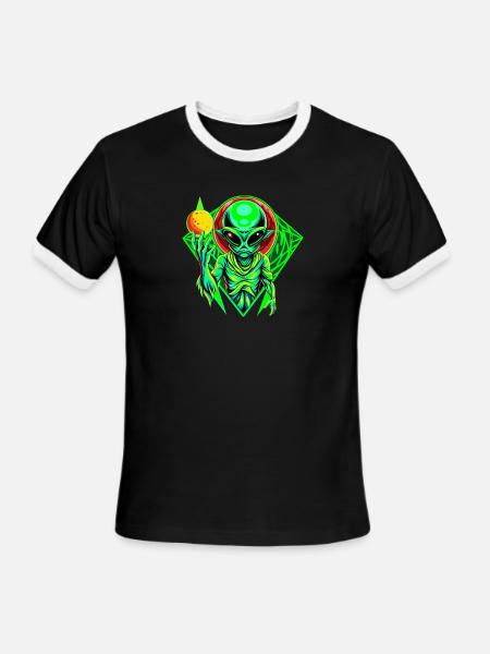 IlluminET180 - Men's Ringer T-Shirt - black/white