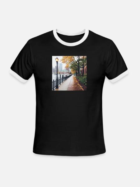 Boston, Massachusetts - Men's Ringer T-Shirt - black/white