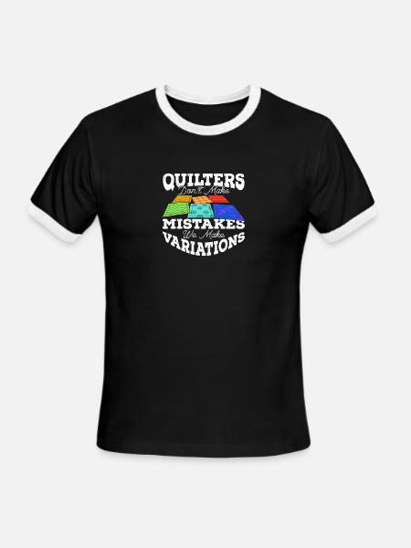 Quilting - Men's Ringer T-Shirt - black/white