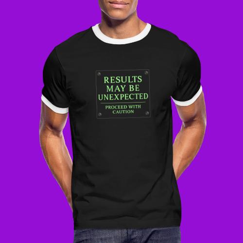 Results May Be Unexpected - Neon Green - Men's Ringer T-Shirt
