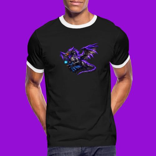 Neon Dragon and Battle Mage - Men's Ringer T-Shirt