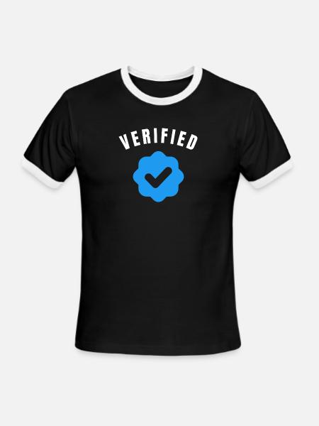 Appreciated Feedback Verified Tweet - Men's Ringer T-Shirt - black/white