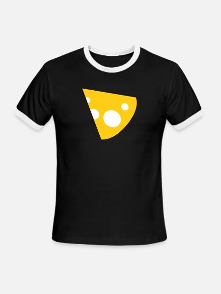 Cheese 1 1 - Men's Ringer T-Shirt - black/white