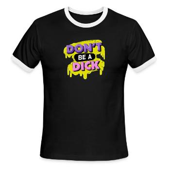 Dont A Be - Men's Ringer T-Shirt - black/white - Front - Jackson (183cm)