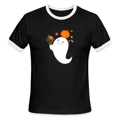 Bella Boo Halloween Ghost - Men's Ringer T-Shirt
