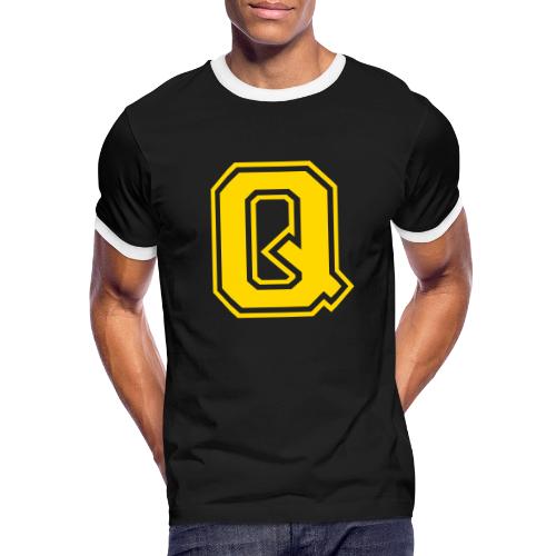 Letter Q – Capital Athletic Alphabet Monogram - Men's Ringer T-Shirt