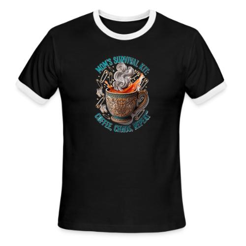 Mom's Survival Kit Tee | Coffee Chaos - Men's Ringer T-Shirt