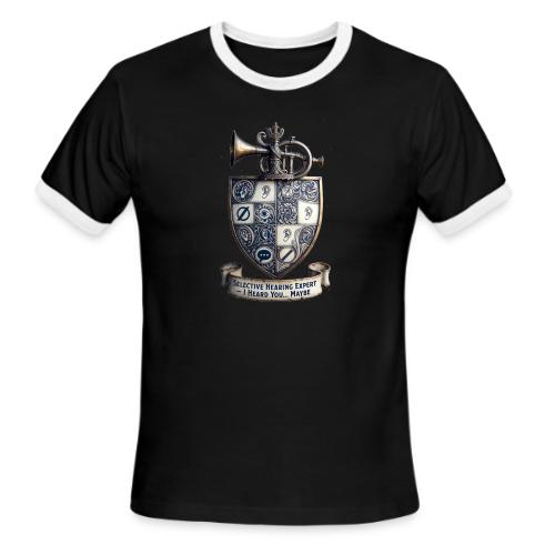 Selective Hearing Expert Crest T Shirt - Men's Ringer T-Shirt