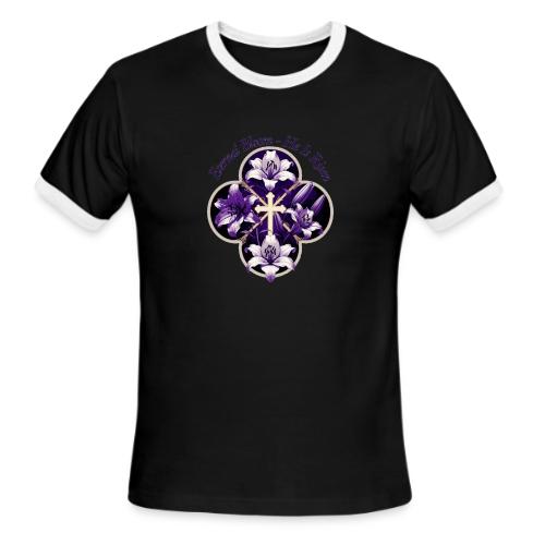 Easter Eternal Bloom Lily Crown T Shirt, Gift - Men's Ringer T-Shirt