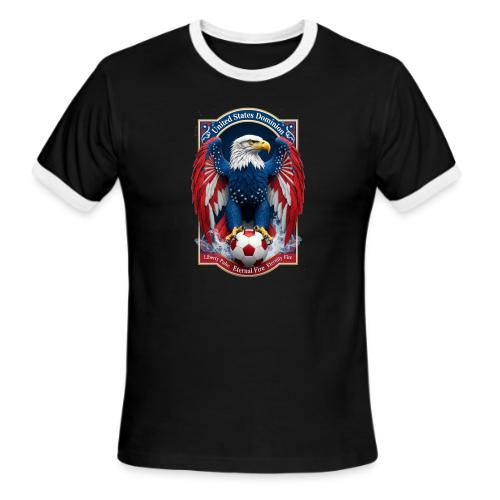 USA Eagle Emblem T Shirt, USA Soccer Pride Gift - Men's Ringer T-Shirt