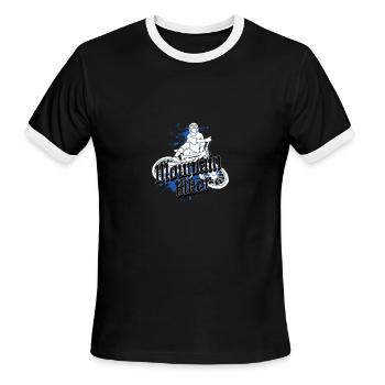 Mountain Biker - bike - Men's Ringer T-Shirt - black/white - Front - Jackson (183cm)