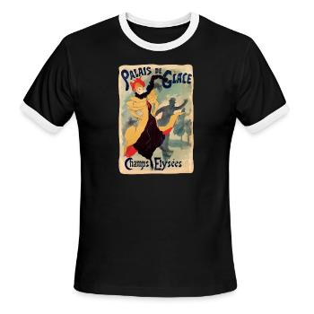 Vintage Poster - Men's Ringer T-Shirt - black/white - Front - Jackson (183cm)