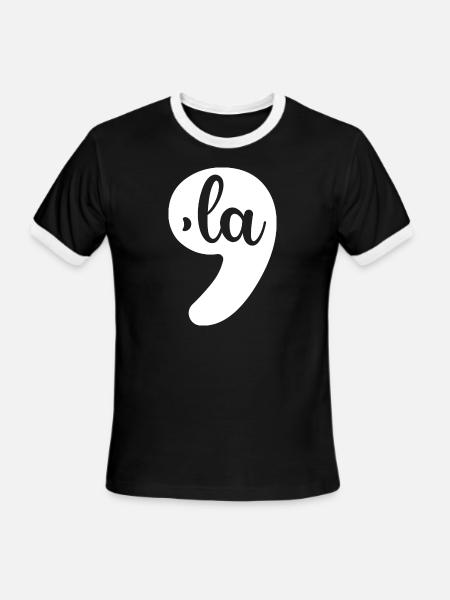 Comma La Kamala Harris For President 2024 - Men's Ringer T-Shirt - black/white
