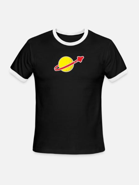 Lego Space - Men's Ringer T-Shirt - black/white