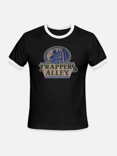 Trappers Alley Detroit Vintage - Men's Ringer T-Shirt - black/white