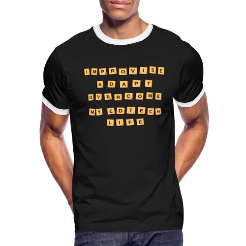 Improvise, Adapt, Overcome (Tiles) - Men's Ringer T-Shirt
