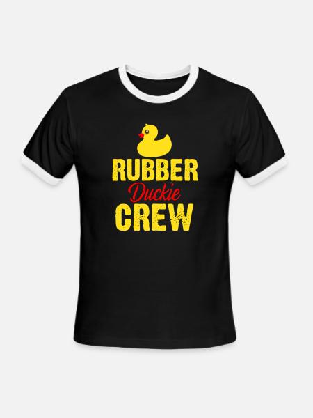 rubber duckie crew - Men's Ringer T-Shirt - black/white