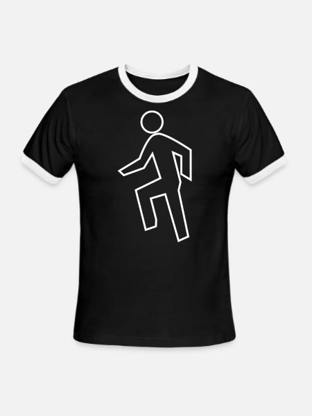 Everyday Im Shufflin white - Men's Ringer T-Shirt - black/white