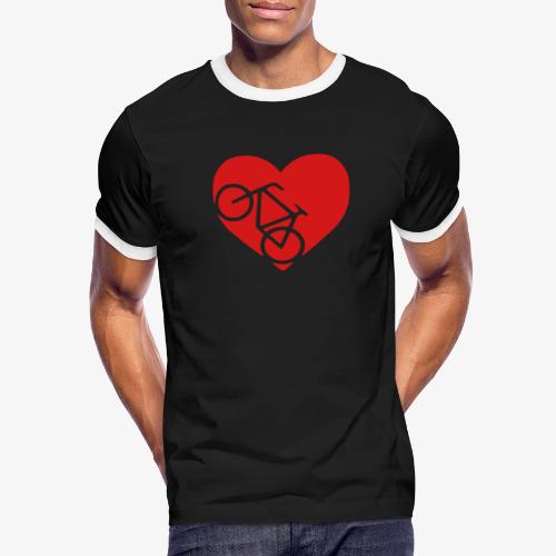 heart_bicycle_cutout - Men's Ringer T-Shirt