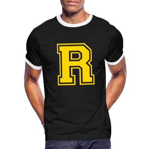 Letter R – Capital Athletic Alphabet Monogram - Men's Ringer T-Shirt