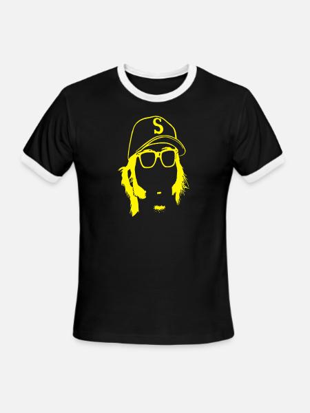 Larry Bernandez King Felix Seattle Baseball - Men's Ringer T-Shirt - black/white