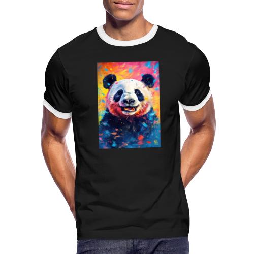 Paint Splatter Panda Bear - Men's Ringer T-Shirt