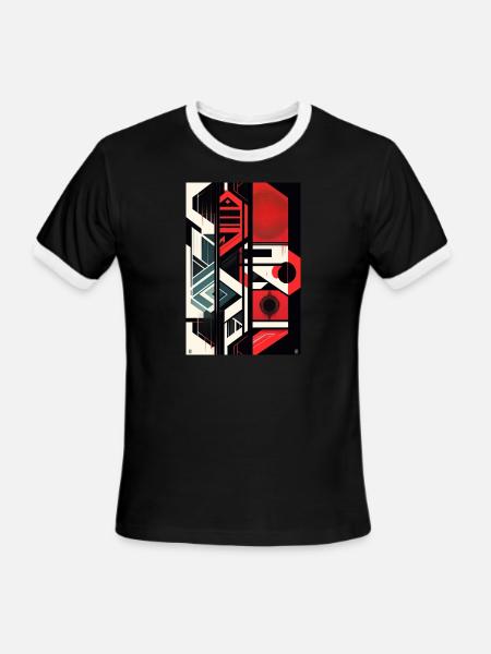 Vector Art - Men's Ringer T-Shirt - black/white