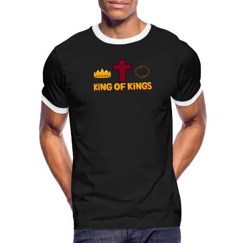 Christ the King – King of Kings Biblical Faith - Men's Ringer T-Shirt